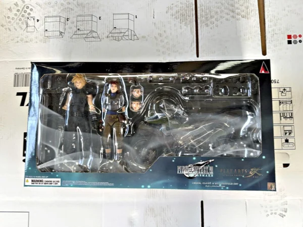 Square Enix Play Arts Kai Final Fantasy VII Remake Jessie, Cloud & Motorcycle Set Actionfiguren