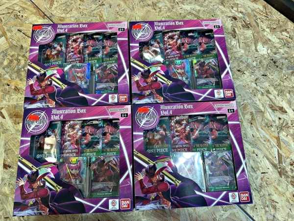 Bandai One Piece Card Game Illustration Box Vol.4 Sammelkarten-Boxen 4 Stück