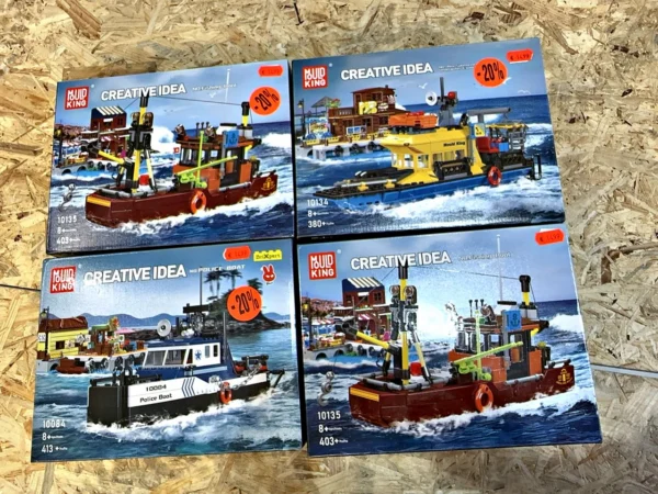 Mould King Creative Idea Freeport Klemmbaustein-Sets 4 Stück