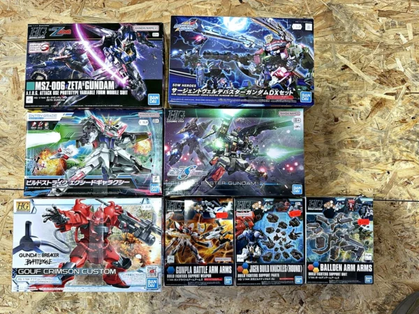 Bandai Gunpla HG, Entry Grade und SDW Heroes Bausätze 8 Stück