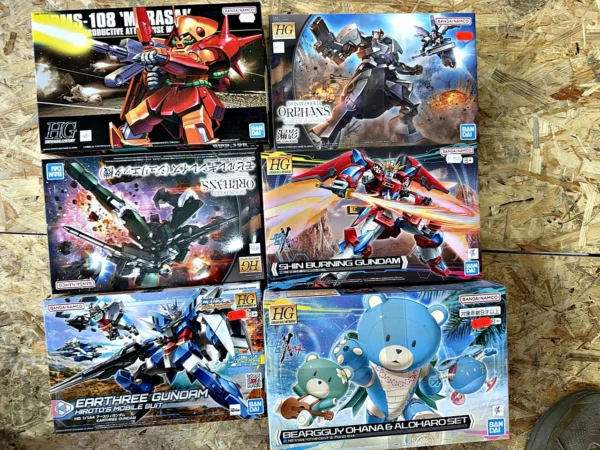 Bandai HG Gundam Bausätze 6 Stück