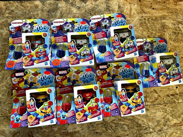 Hasbro Hydro Pods Transformers & Marvel Sammelfiguren 7 Stück